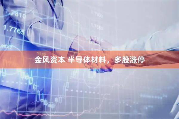 金风资本 半导体材料，多股涨停